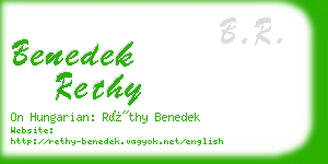 benedek rethy business card